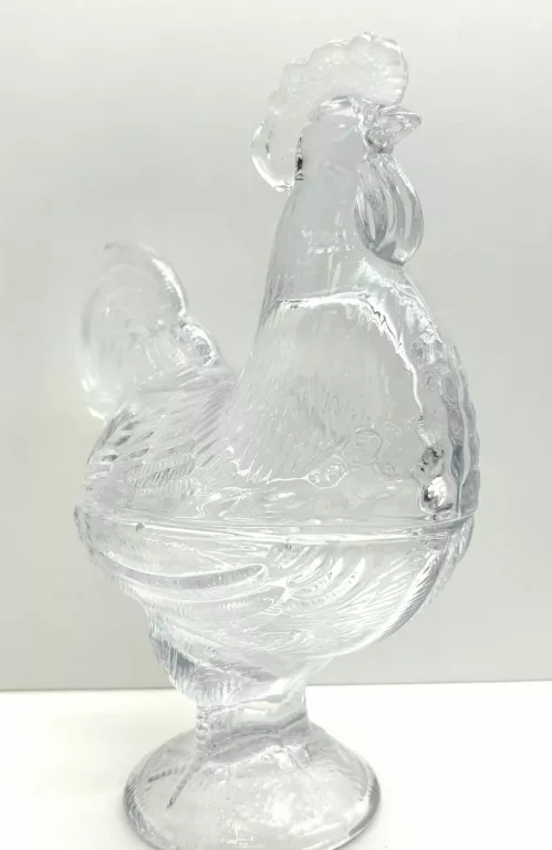 POJEMNIK SZKLANY HOMLA KURA WIELKANOC 22/18 CM NA MASŁO CUKIERKI CIASTKA