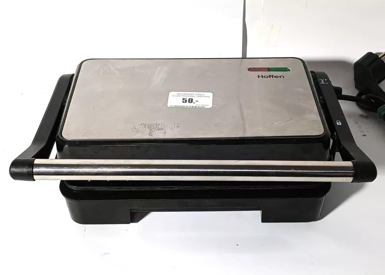 SKŁADANY GRILL ELEKTRYCZNY HOFFEN SG-4433 CZARNY 1000 W