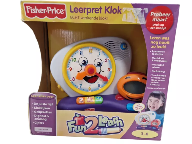 FISHER PRICE LEERPRET KLOK UCZĄCY ZEGAREK J. NIEMIECKI