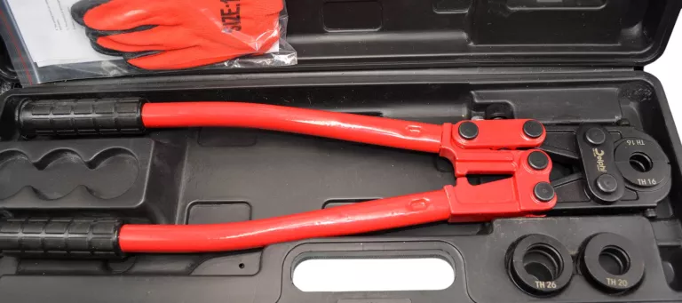 ZACISKARKA DO RUR PEX PRASA HYDRAULICZNA 16 20 26 MM SZCZYPCE ZACISKOWE