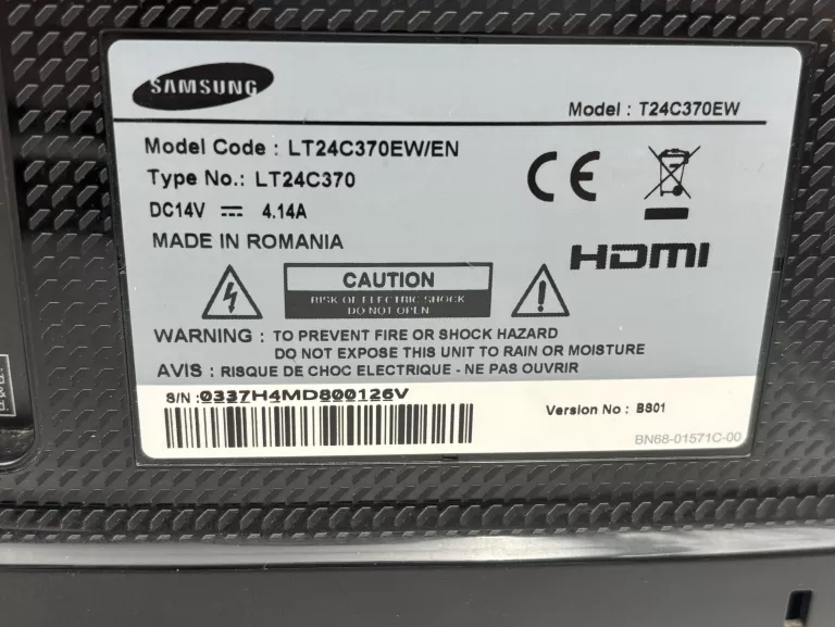 TELEWIZOR SAMSUNG LT24C370EW/EN FULL HD LED