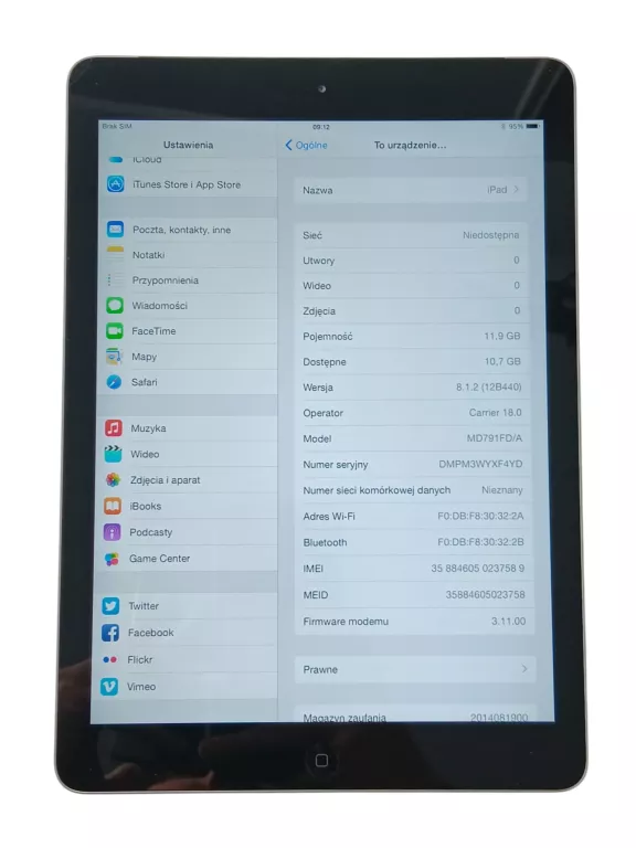 APPLE IPAD AIR 9.7" 16GB WI-FI + CELLULAR SPACE GRAY