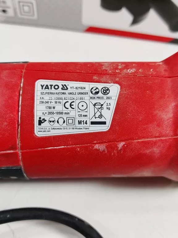 SZLIFIERKA KĄTOWA YATO YT-821024