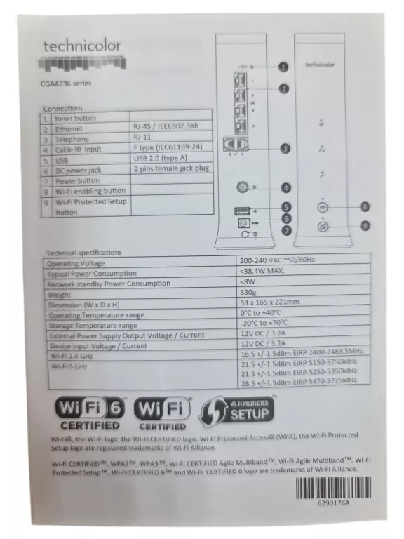 ROUTER TECHNICOLOR CGA4236TCH1