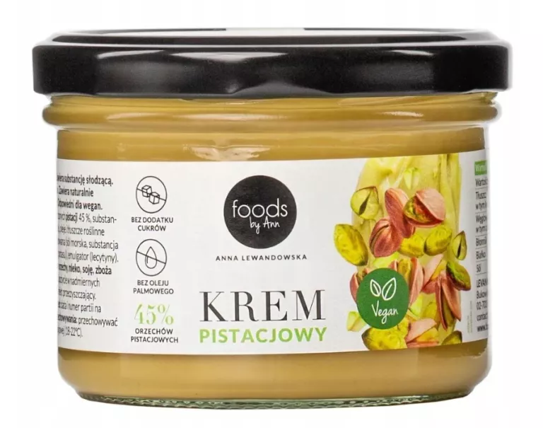 KREM PISTACJOWY 45% ORZECHÓW PASTA Z PISTACJI FOODS BY ANN 200G