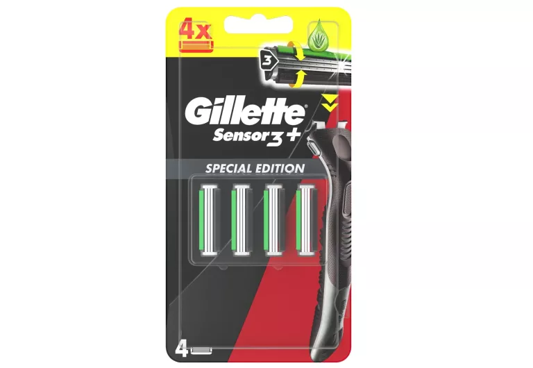 GILLETTE SENSOR 3+ OSTRZA WYMIENNE DO MASZYNKI DO GOLENIA 4 WKŁADY