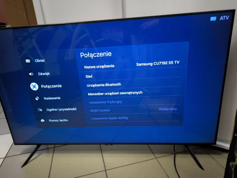 TELEWIZOR SAMSUNG UE55CU7192U PILOT KABEL