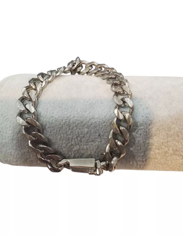 SREBRO - WYRÓB JUBILERSKI UŻYWANY BRANSOLETKA MĘSKA KIETA PR 925/29,90G