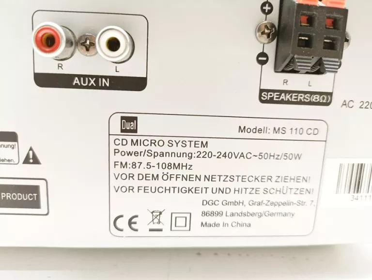 DUAL WIEŻA DVD-MS 110 HDMI USB AUX 50W PUD