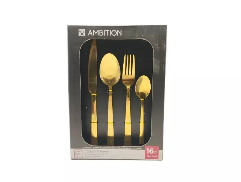 SZTUĆCE AMBITION MADENI ZŁOTE 16EL NA 4 OSOBY