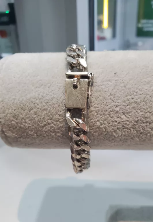 SREBRO - WYRÓB JUBILERSKI UŻYWANY BRANSOLETKA MĘSKA KIETA PR 925/29,90G