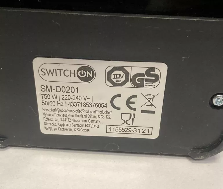 SANDWICH MAKER SWITCH ON 750W
