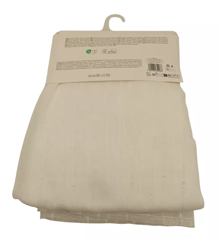 FIRANKI 135CMX260 CM PEPCO HOME NA RURKE BIAŁE
