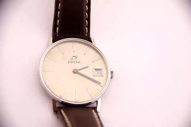 ZEGAREK ENICAR INCABLOC Z DATOWNIKIEM 112-03-06 LIMITED ŁADNY STAN 112/501