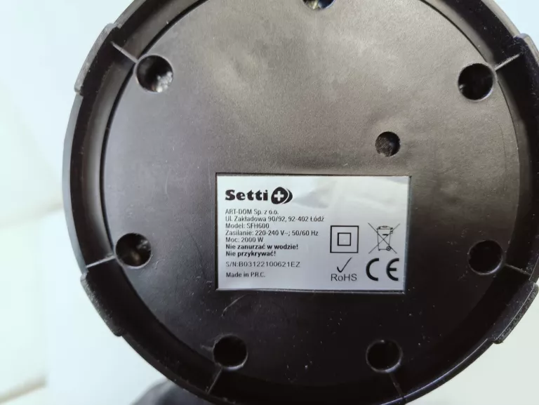 GRZEJNIK CERAMICZNY SMART SETTI+ SFH600 GW