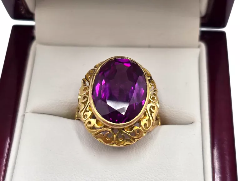 sliczny-zloty-pierscionek-z-fioletowym-kamieniem-585-10g-r21-rodzaj-2205-2