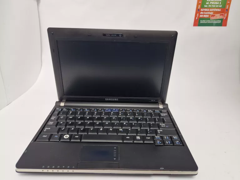 LAPTOP SAMSUNG NC10 2GB/320 GB HDD -BATERIA NIE TRZYMA, BRAK ZASILACZA-