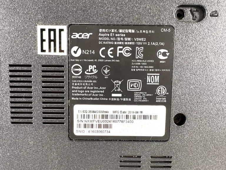 LAPTOP ACER ASPIRE E1-532