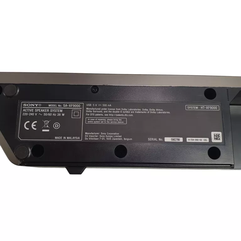 SOUNDBAR SONY HT-XF9000