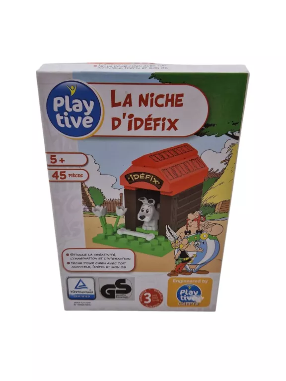 PLAYTIVE KLOCKI ASTERIX I OBELIX, BUDA IDEFIXA, ZESTAW 45 ELEMENTÓW