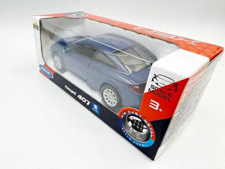 WELLY PEUGEOT 407 COUPE GRANATOWY METALOWY MODEL 1:34