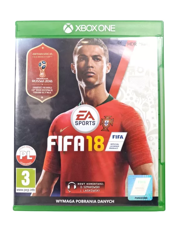 GRA XBOX ONE FIFA 18 POLSKA WERSJA JĘZYKOWA
