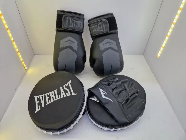 RĘKAWICE BOKSERSKIE EVERLAST PROSPECT 2 BLACK + TARCZE TRENINGOWE