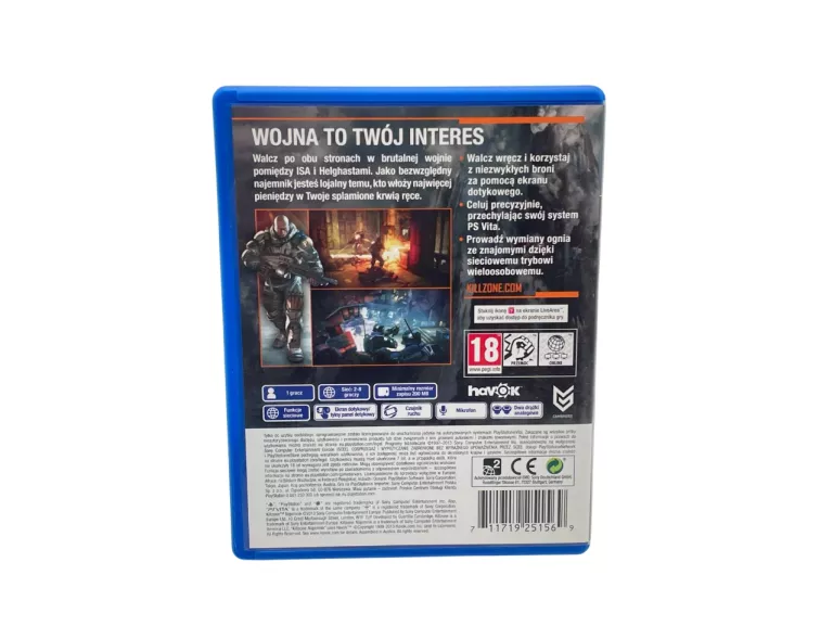 GRA SONY PS VITA KILLZONE NAJEMNIK - POLSKIE WYDANIE!