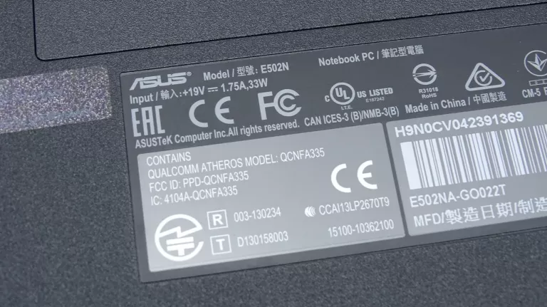 LAPTOP ASUS E502N INTEL PENTIUM N4200 4/128 GB SSD