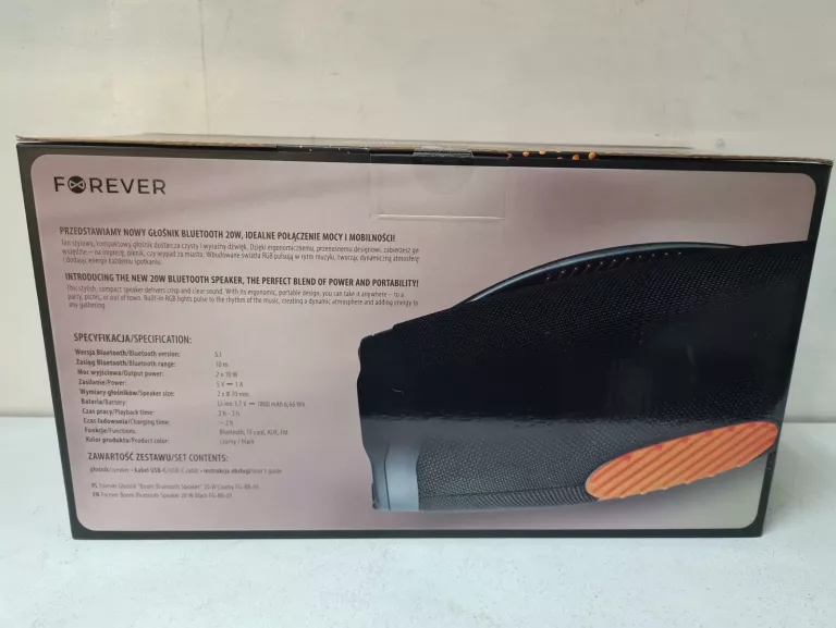 GŁOŚNIK FOREVER BOOM FG-BB-01 KOMPLET