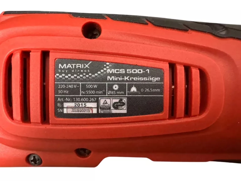 MATRIX MODEL MCS 500-1 PIŁA TARCZOWA ZAGŁĘBIARKA