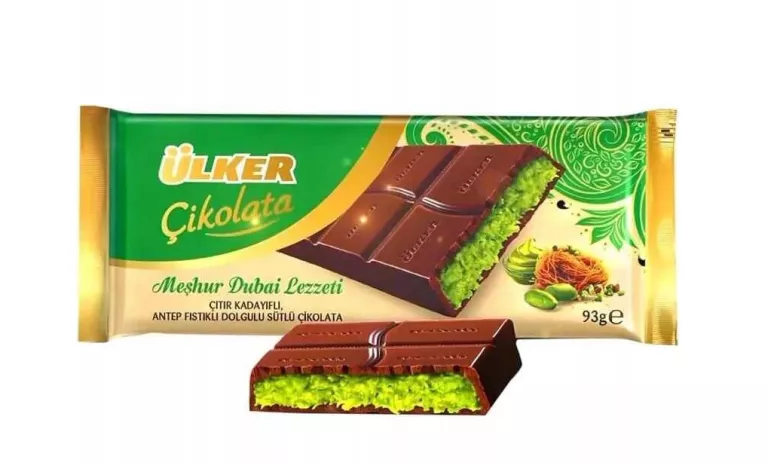 CZEKOLADA DUBAJSKA Z PISTACJAMI KADAYIF DUBAI CHOCOLATE ÜLKER 93G
