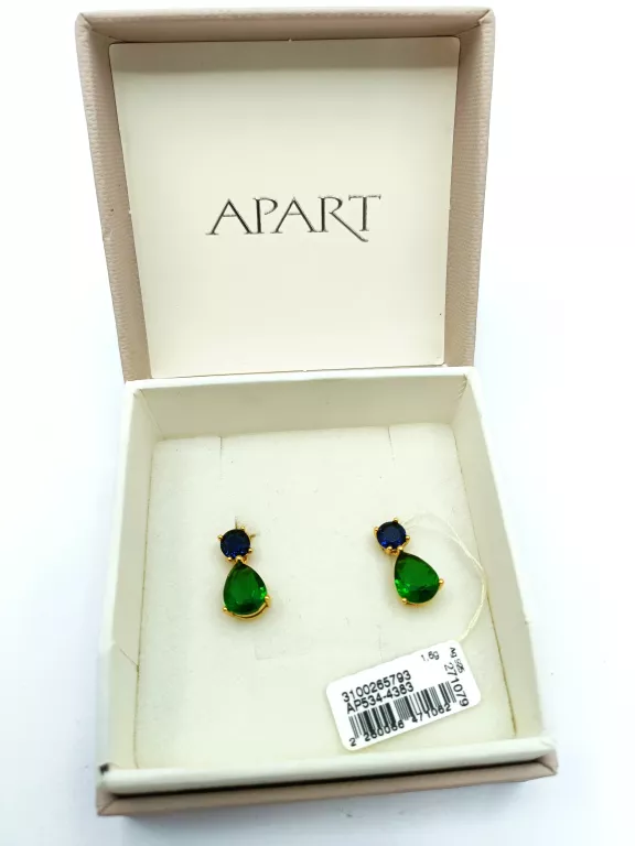 SREBRO - KOLCZYKI POZŁACANE APART AP534-4383 METKA 1,60G 925