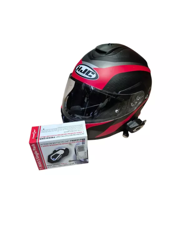 KASK SZCZĘKOWY HJC C91 XL + INTERKOM FREEDCONN T-MAXX PRO