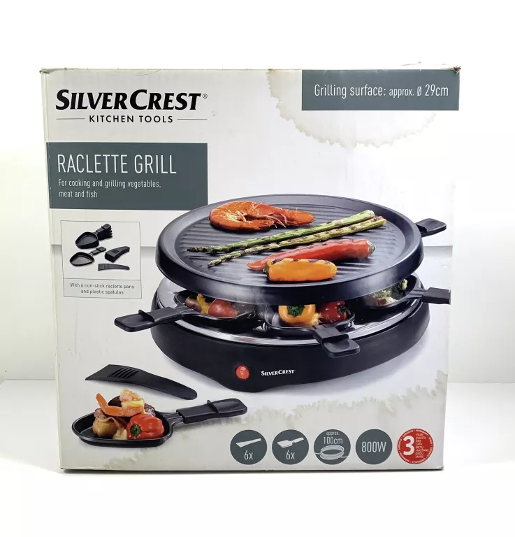 RACLETTE GRILL ELEKTRYCZNY SILVERCREST 800W