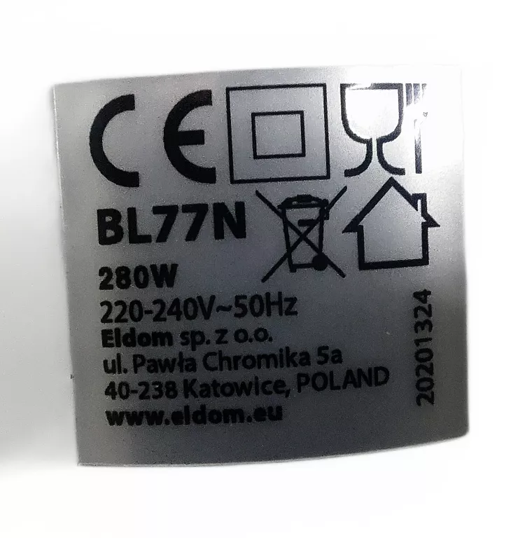 BLENDER ELDOM BL77N COPP