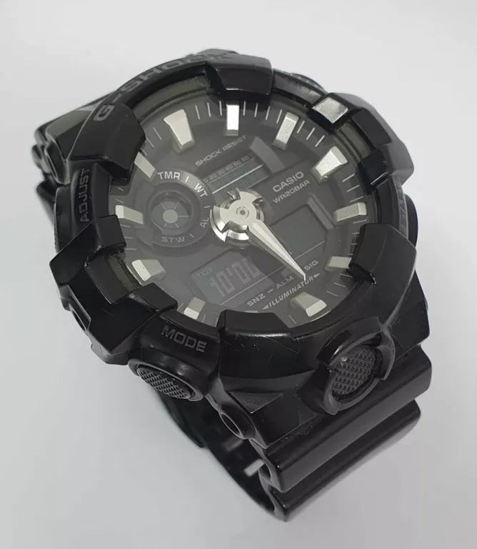 NIEZAWODNY WYTRZYMAŁY ZEGAREK MĘSKI CASIO G-SHOCK GA-700 CZARNY