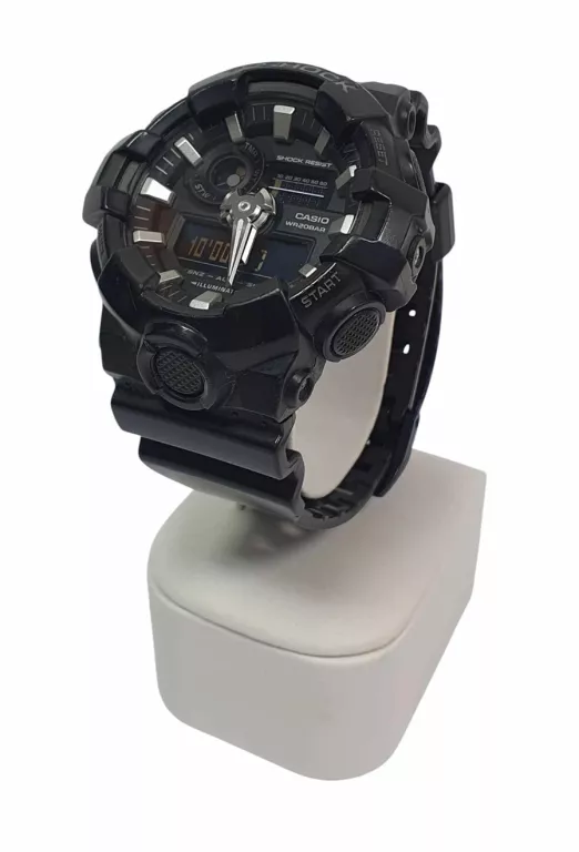 NIEZAWODNY WYTRZYMAŁY ZEGAREK MĘSKI CASIO G-SHOCK GA-700 CZARNY