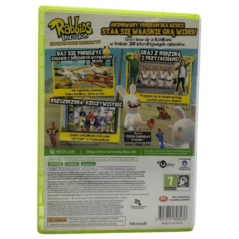 GRA XBOX360 RABBIDS INVASION [ POLSKA WERSJA ]