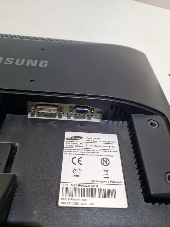 MONITOR SAMSUNG 931BW