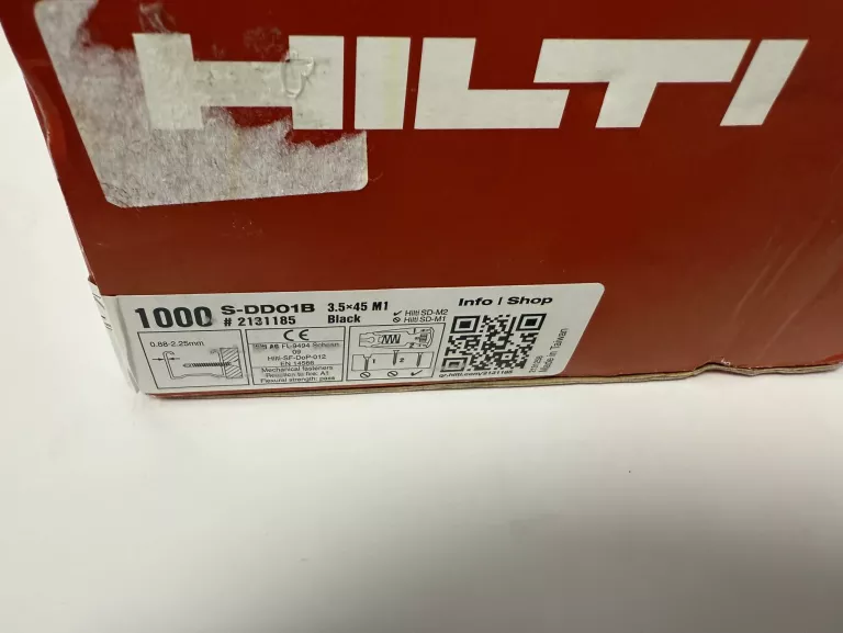 WKRĘTY HILTI DO PŁYT GIPSOWO-KARTONOWYCH S-DD01B 3,5X45 1000 SZT