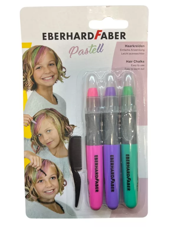 PASTELE DO KOLOROWANIA WŁOSÓW EBERHARD FABER PASTELL 3 KOLORY