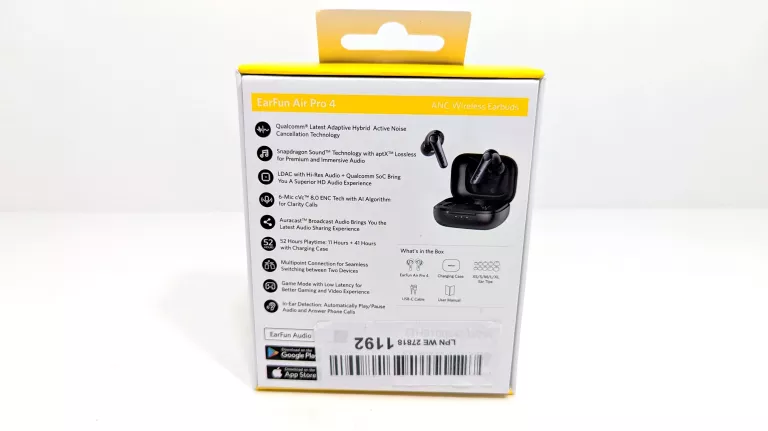 EARFUN AIR PRO 4 SŁUCHAWKI BEZPRZEWODOWE DOUSZNE BLUETOOTH ANC CZARNE