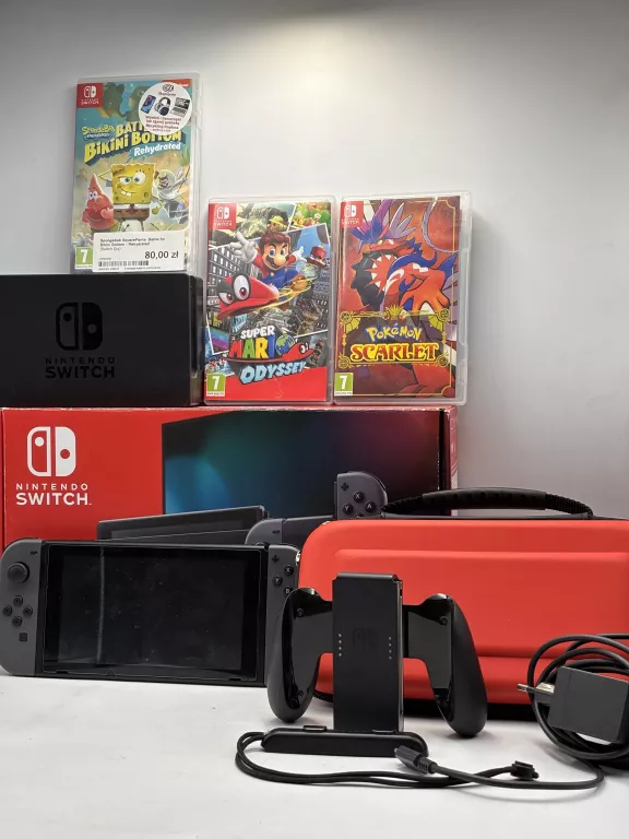 KONSOLA NINTENDO SWITCH + 3 GRY