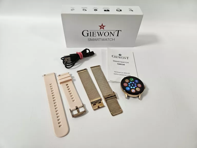 SMARTWATCH GIEWONT GW 330 -01 ROSE GOLD ZESTAW