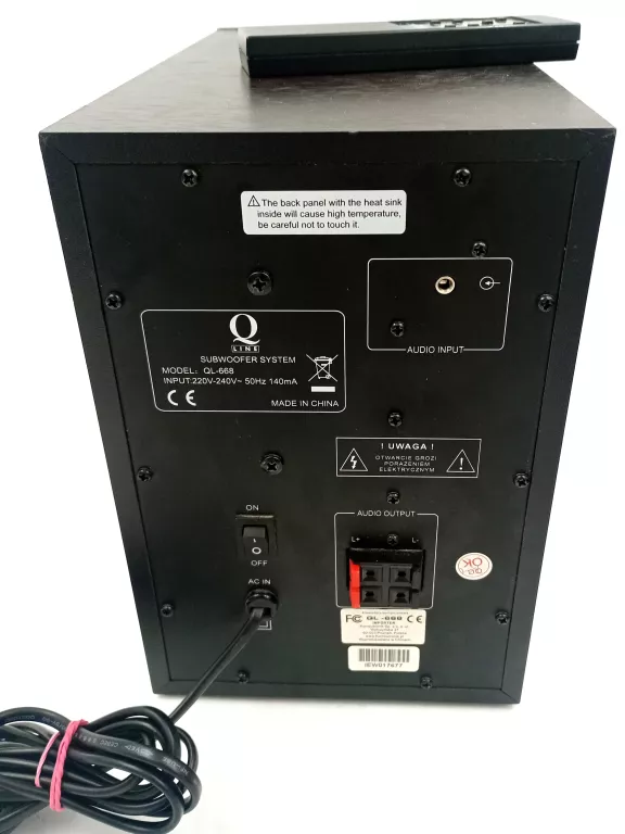 SUBWOOFER Q-LINE TOPAZ QL-668+ 2 GŁOŚNIKI