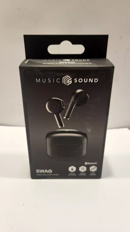 SŁUCHAWKI BEZPRZEWODOWE MUSIC SOUND SWAG CZARNE