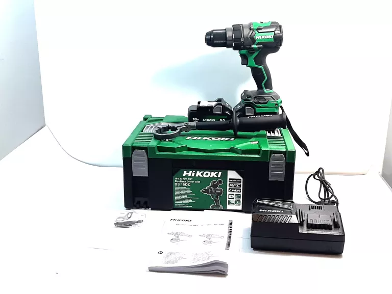 AKUMULATOROWA WIERTARKO-WKRĘTARKA HIKOKI DS18DC KOMPLET
