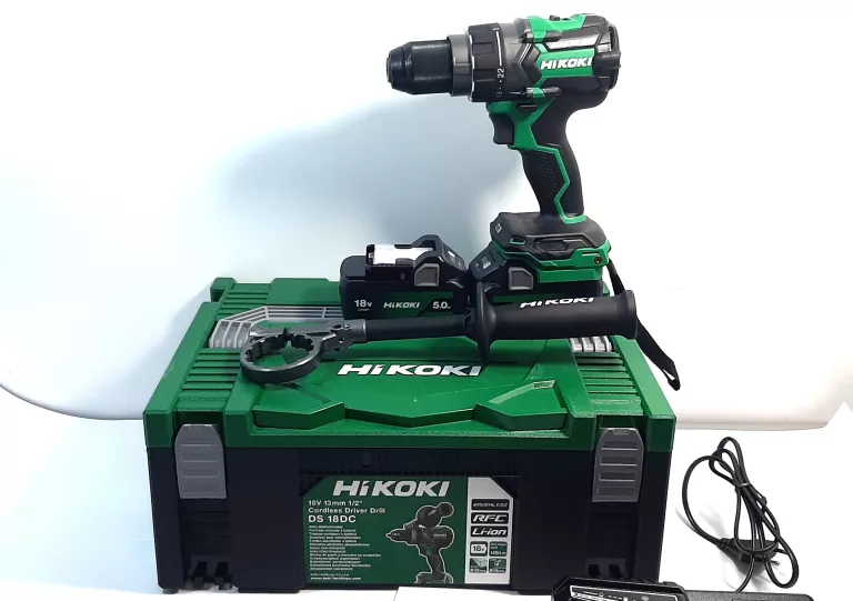 AKUMULATOROWA WIERTARKO-WKRĘTARKA HIKOKI DS18DC KOMPLET