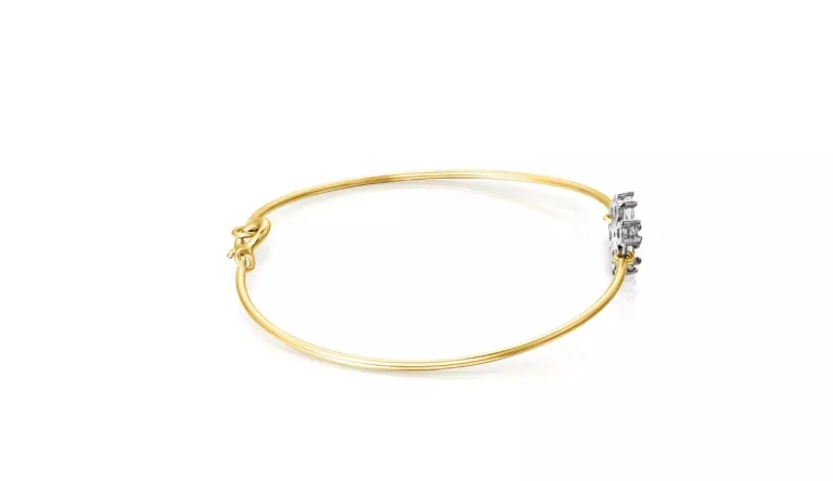 BRANSOLETKA TOUS REAL SISY GOLD Z BIAŁYMI TOPAZAMI 750 18K 3,15 17 CM